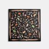 Iconic Motifs Print Silk Square Scarf