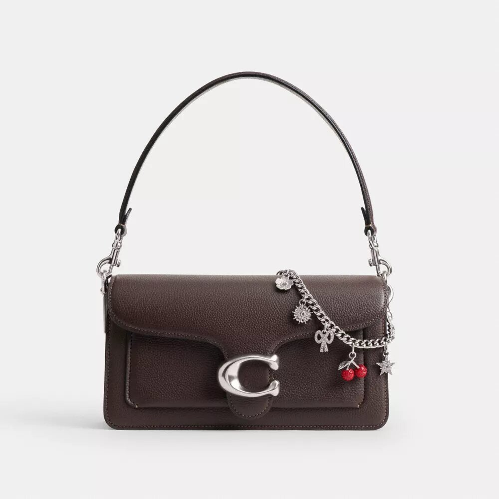Crystal Motif Chain Bag Charm