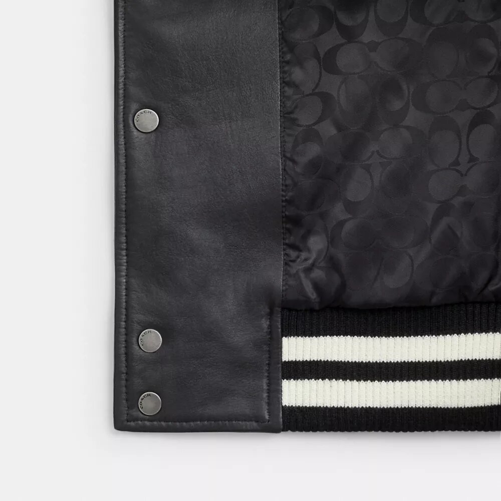 Leather Varsity Jacket