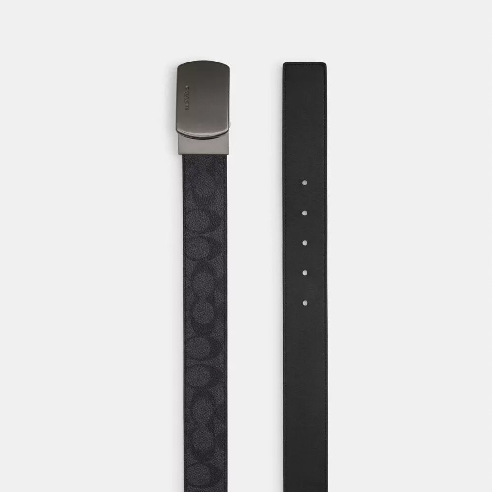 Plaque Buckle Cut-To-Size Reversible Belt, 38 Mm