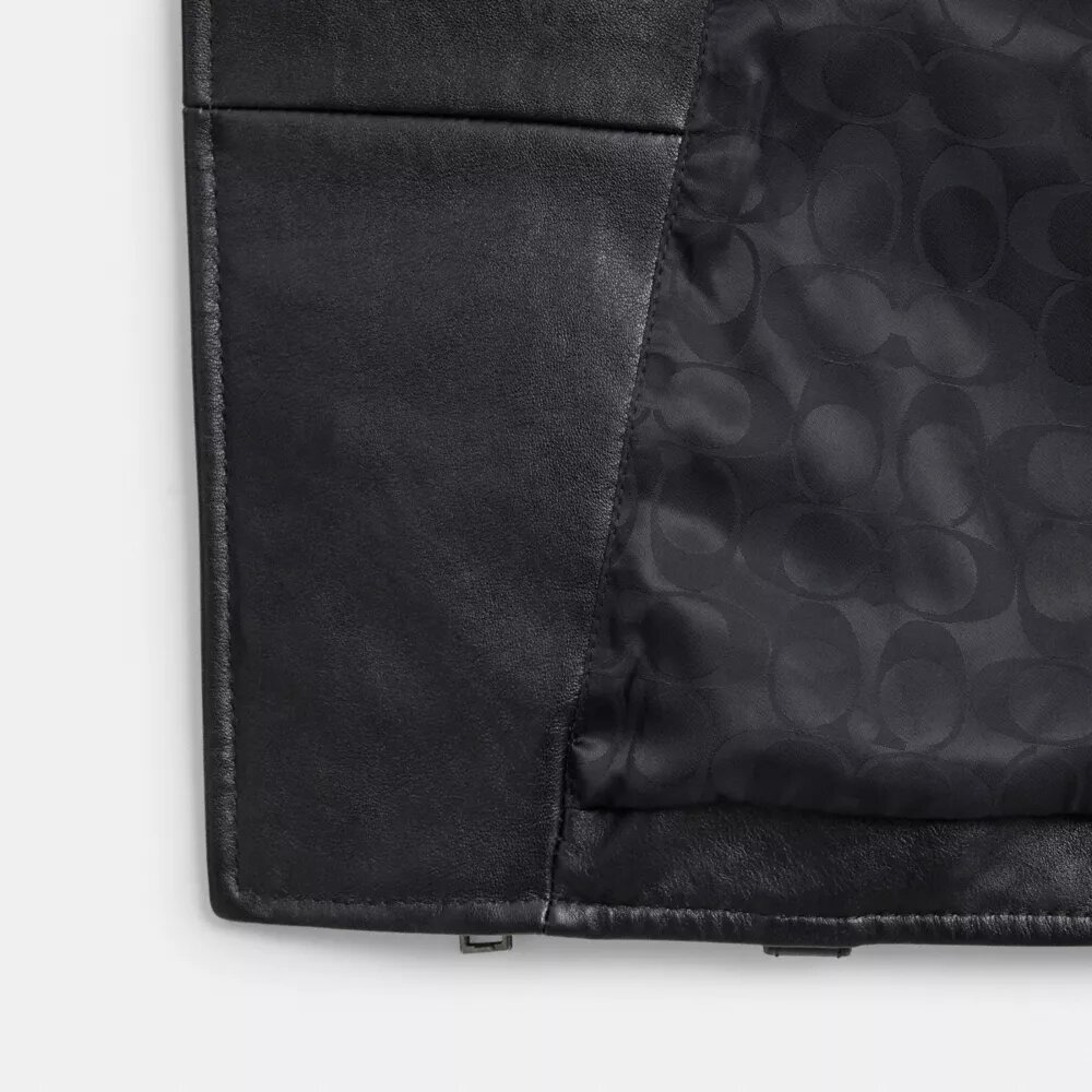 Shrunken Leather Biker Jacket