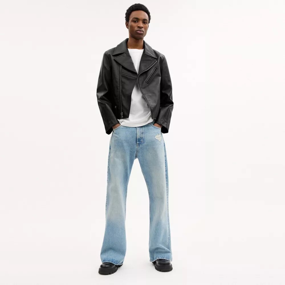 Shrunken Leather Biker Jacket