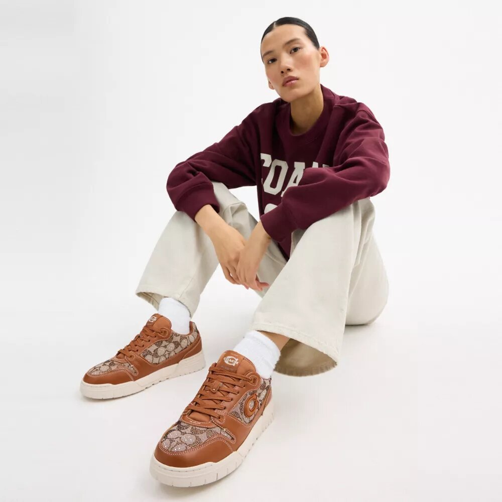 Soho Sneaker in Crystal Signature Jacquard