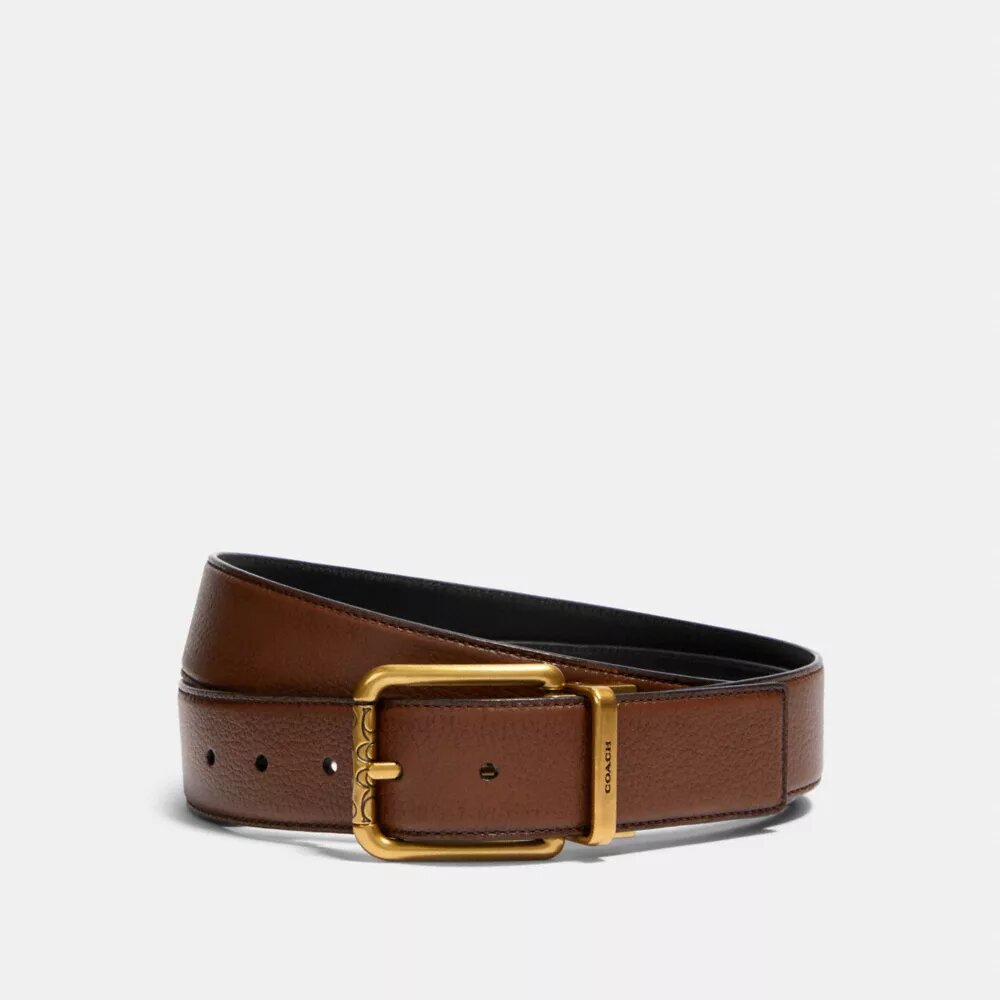 Square Roller Buckle Cut-To-Size Reversible Belt, 38 Mm